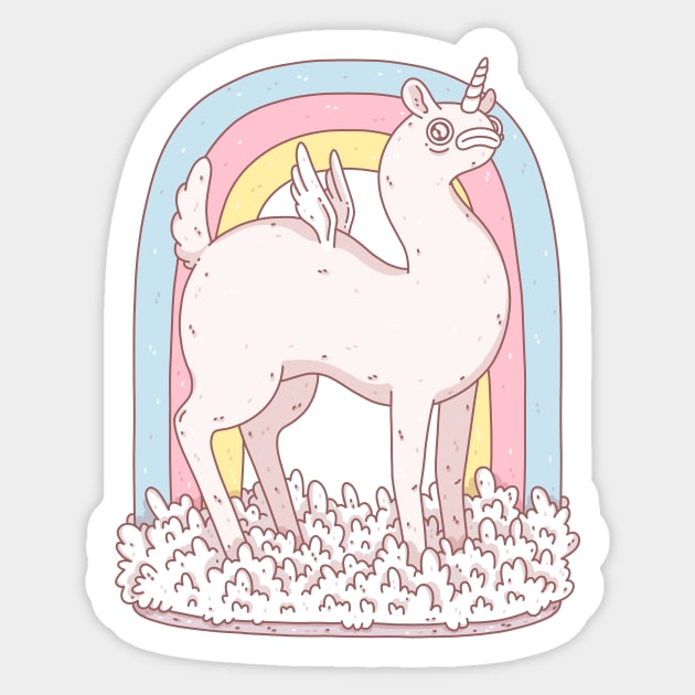 sad unicorn Sticker by odsanyu